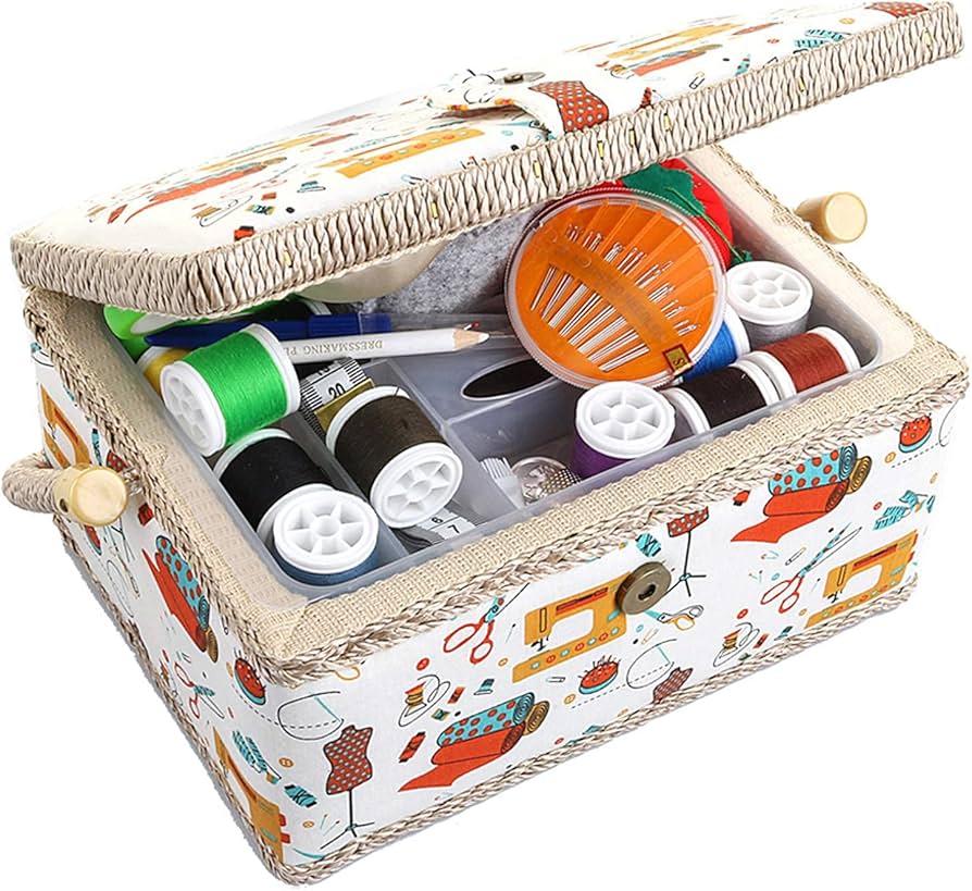 Amazon | D&D 裁縫箱 小物入れ ソーイングボックス 道具箱 裁縫 裁縫